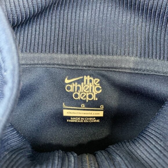 Nike Mens Track Jacket Large Blue Full Zip Sweater Long Sleeve Raglan Athletic - Picture 3 of 10